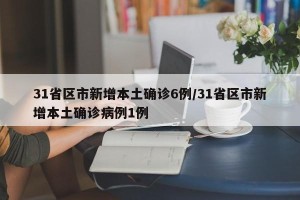 31省区市新增本土确诊6例/31省区市新增本土确诊病例1例